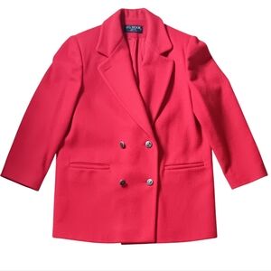 JG Hook Petite Wool/Nylon Red Pea Coat